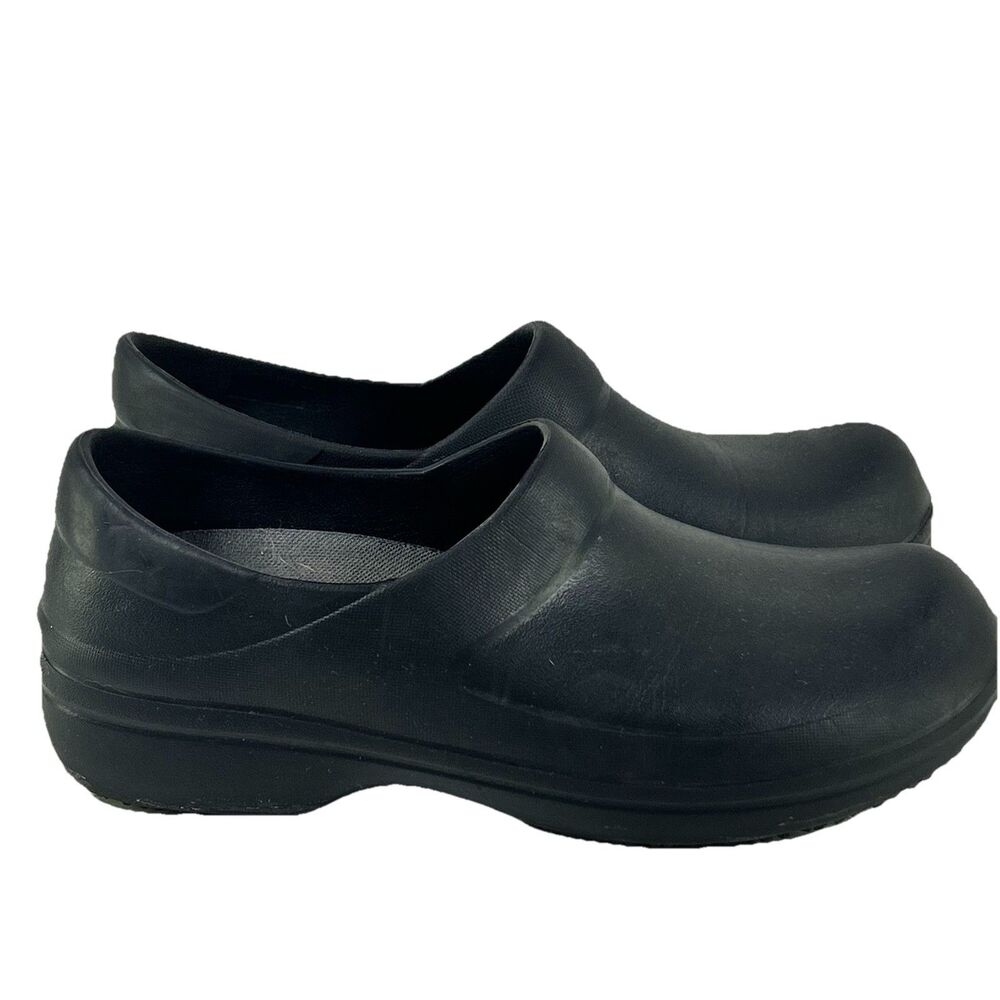 Crocs Neria Pro II Shoes Women's 8 Black Comfort Slip On Clog Work Nursing